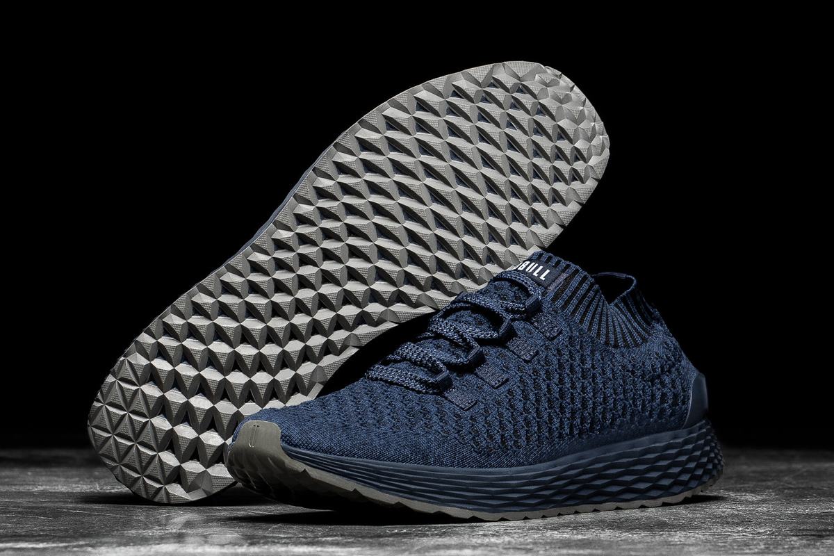 Nobull Knit Runner Men's Running Shoes Navy | Australia (CQ2503)